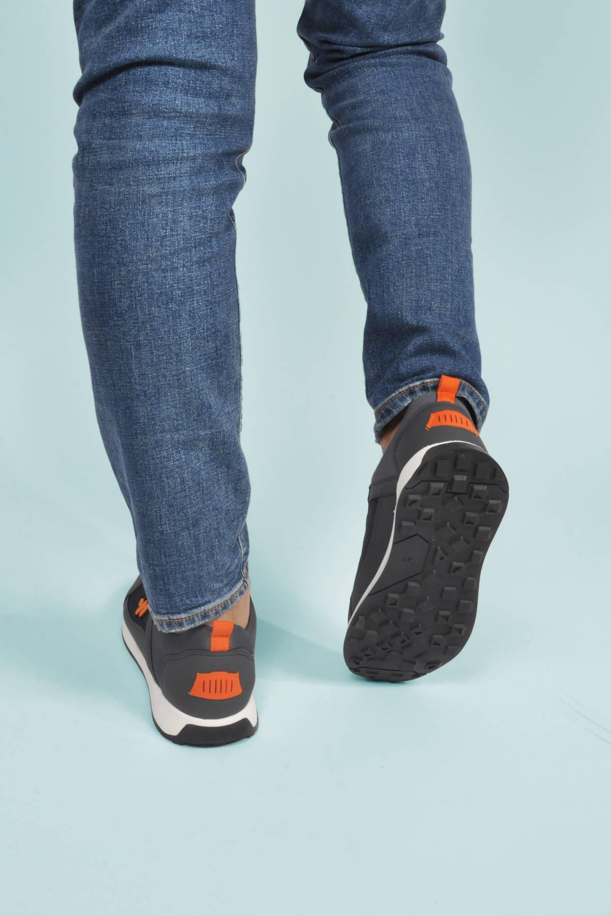 Füme Kilit Bağcıklı Hafif Esnek Erkek Spor Ayakkabı Apollo 166 M - Görsel 6