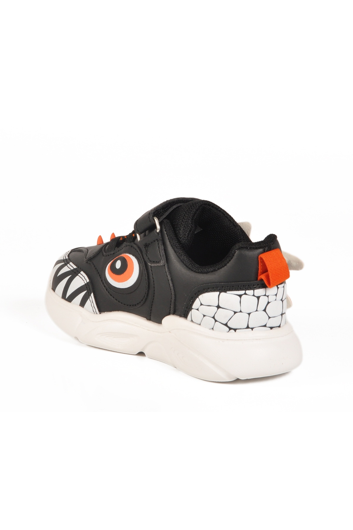 Siyah Cırtlı Işıklı Unisex Çocuk Spor Ayakkabı Stego P - Görsel 5