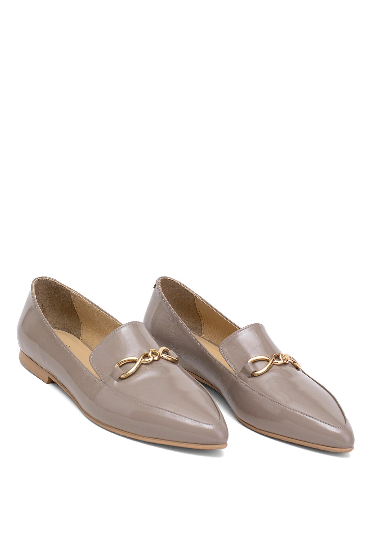 Elit Fiora Kadın Hakiki Rugan Deri Casual Ayakkabı Vizon - Görsel 2