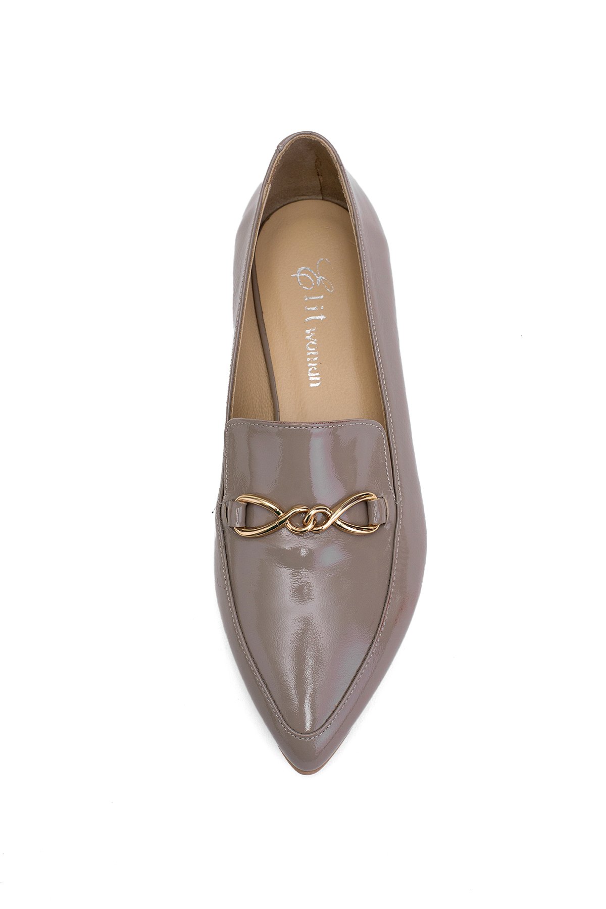 Elit Fiora Kadın Hakiki Rugan Deri Casual Ayakkabı Vizon - Görsel 7