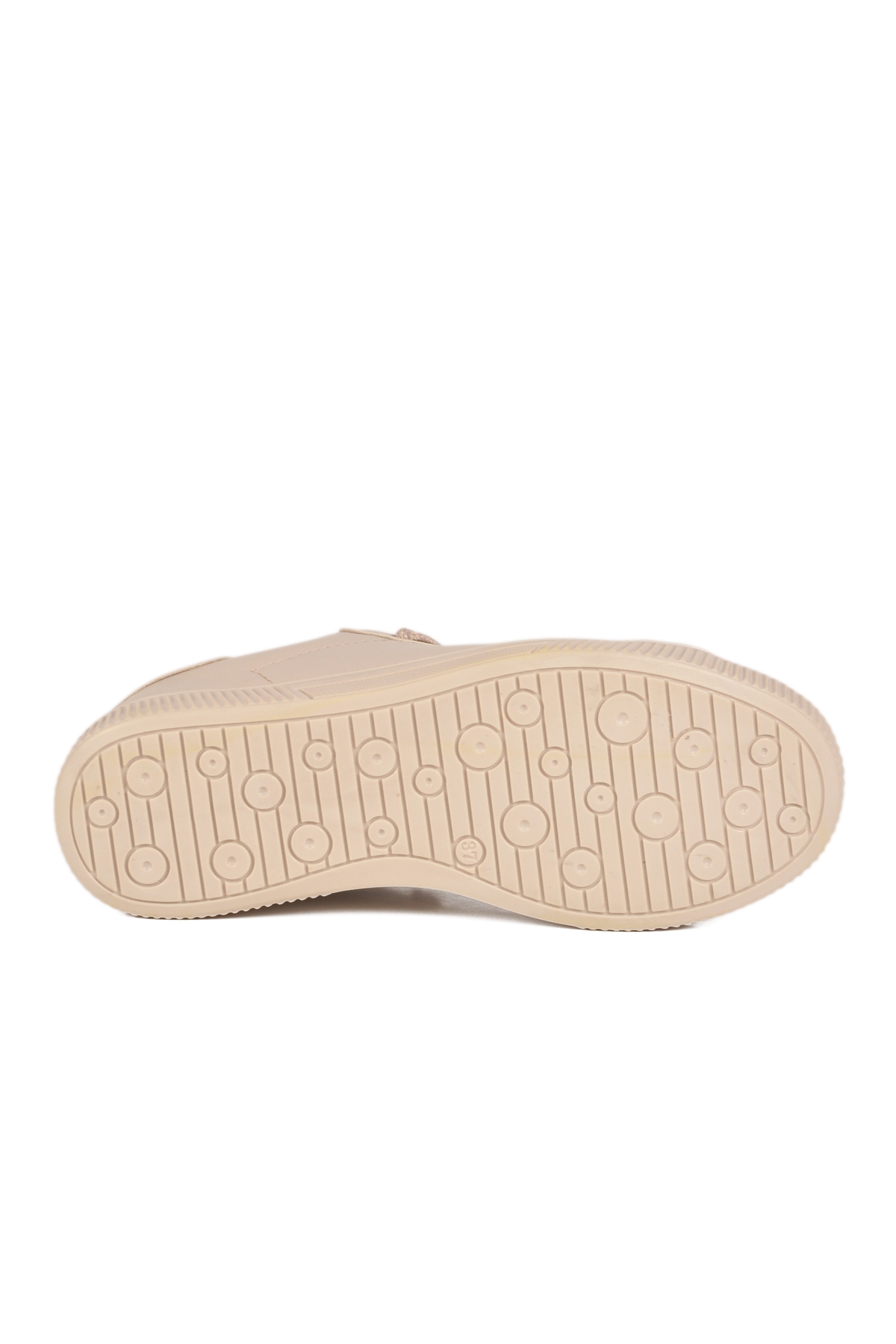 Bej Cilt Bağcıklı Hafif Kadın Spor Ayakkabı Mota 600 G - Görsel 6