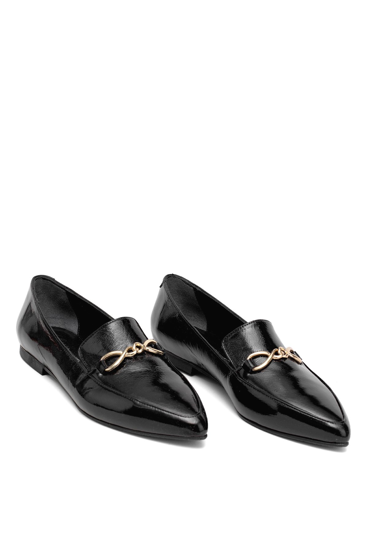 Elit Fiora Kadın Hakiki Rugan Deri Casual Ayakkabı Siyah - Görsel 2