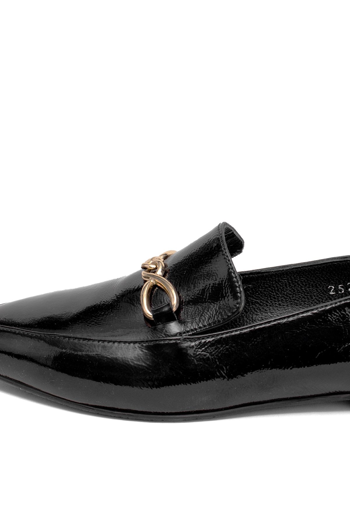 Elit Fiora Kadın Hakiki Rugan Deri Casual Ayakkabı Siyah - Görsel 8