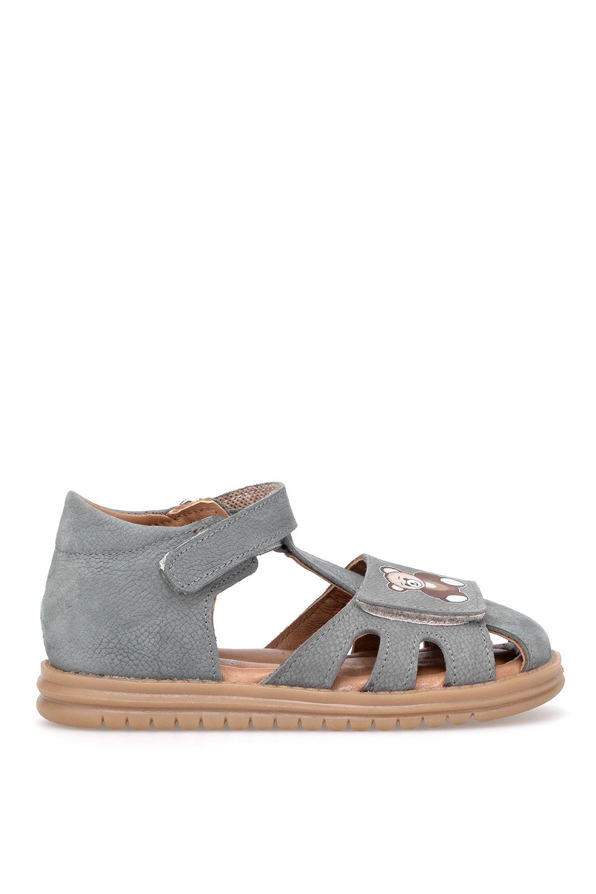 Ayakkabı FuarıElit AİK-1928 Patik Erkek Çocuk Düz Sandalet Gri