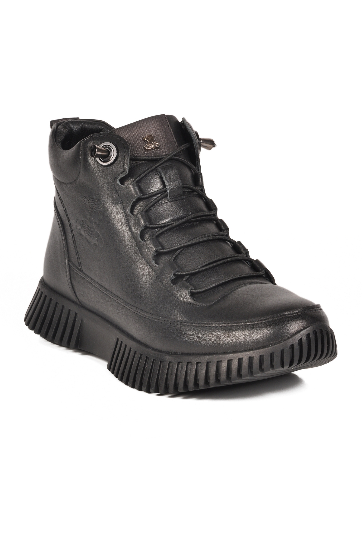 Siyah Hakiki Deri Kadın Bot 25405001K Z - Görsel 4