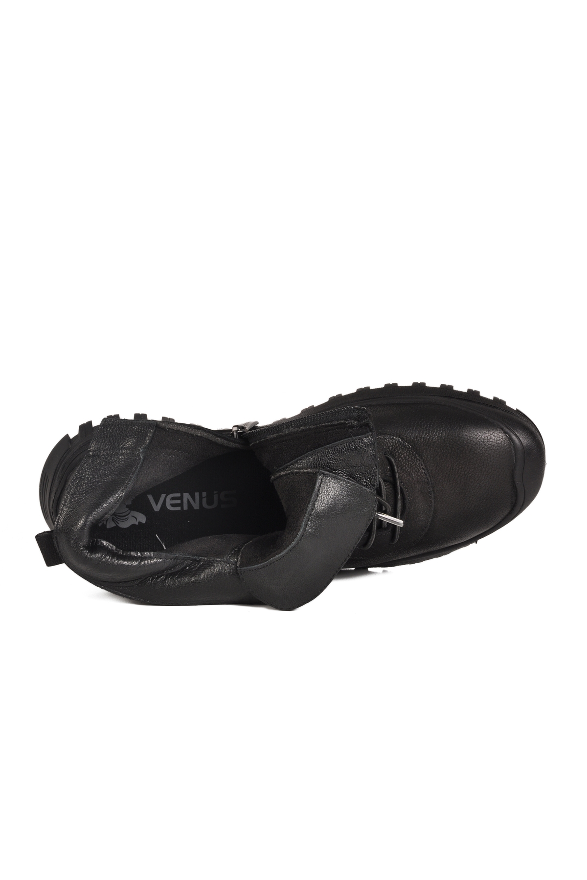 Siyah Vizon Nubuk Hakiki Deri Kadın Bot 2413554K Z - Görsel 5