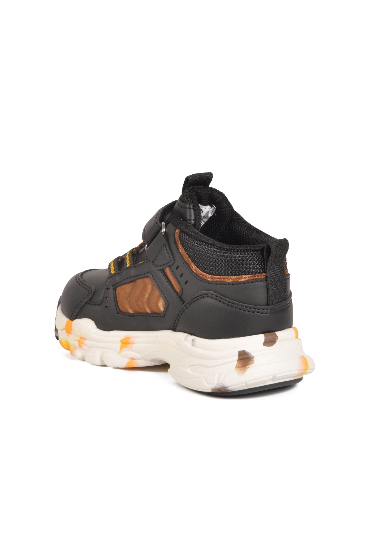 Siyah Cırtlı Hafif Unisex Bebek Spor Ayakkabı 2063 B - Görsel 5