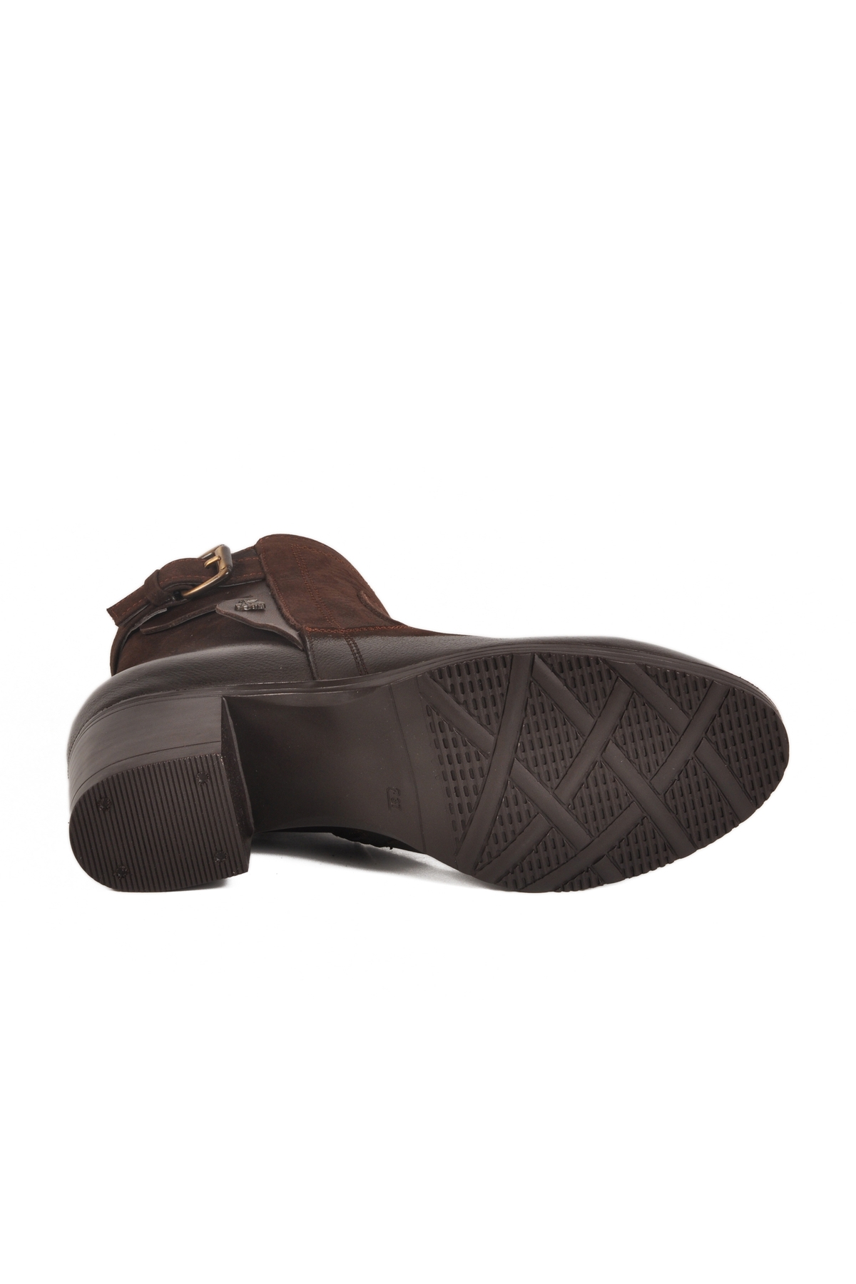 Kahve Nubuk Hakiki Deri Kadın Bot 1779011K Z - Görsel 6