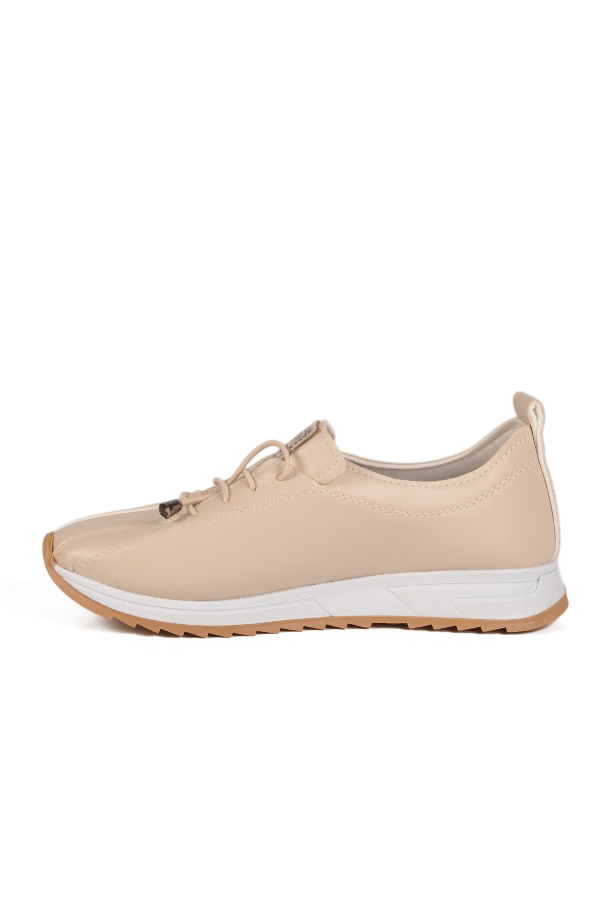 Bej Lastik Bağcıklı Kadın Casual Ayakkabı 027 Z - Görsel 3