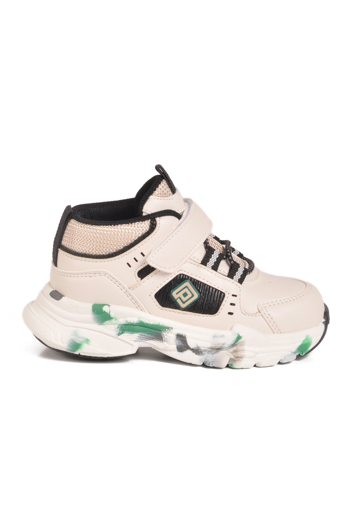 Krem Cırtlı Hafif Unisex Bebek Spor Ayakkabı 2063 B - Görsel 2