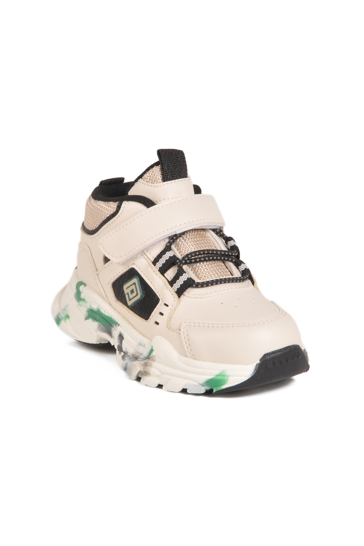 Krem Cırtlı Hafif Unisex Bebek Spor Ayakkabı 2063 B - Görsel 4