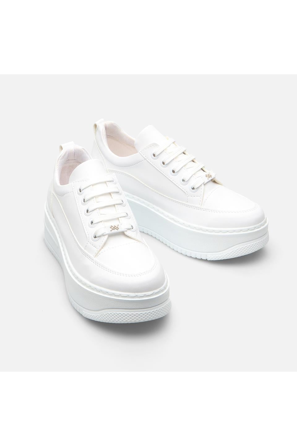 Beyaz Kadın Günlük Ayakkabı - Görsel 7
