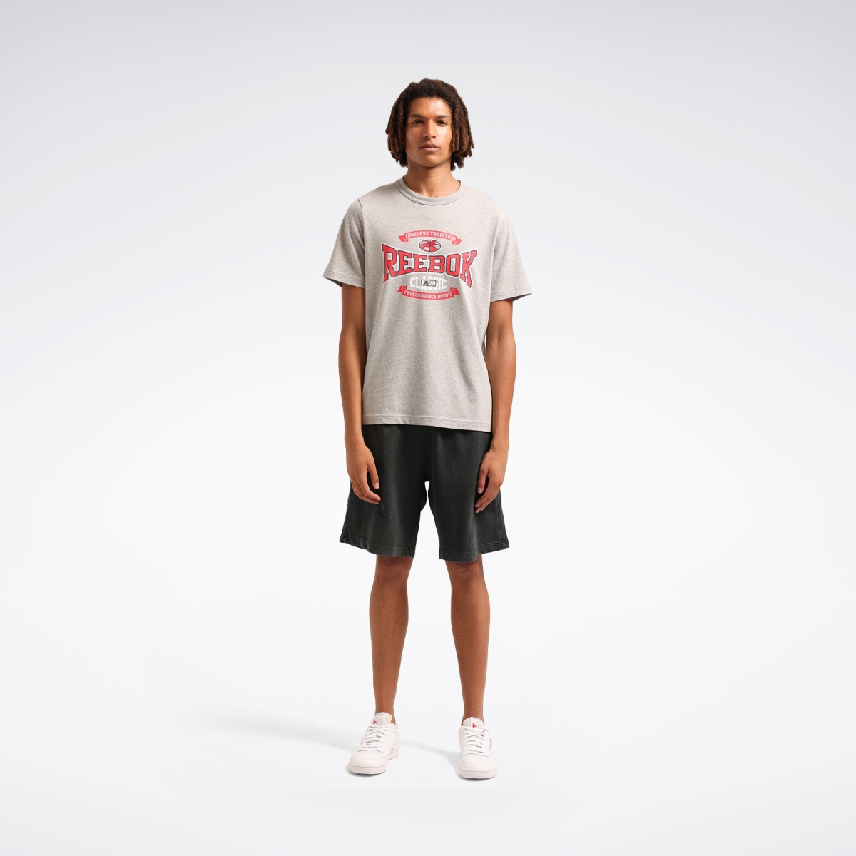 Reebok GS HS TRADITION TEE Gri Erkek Kısa Kol T-Shirt