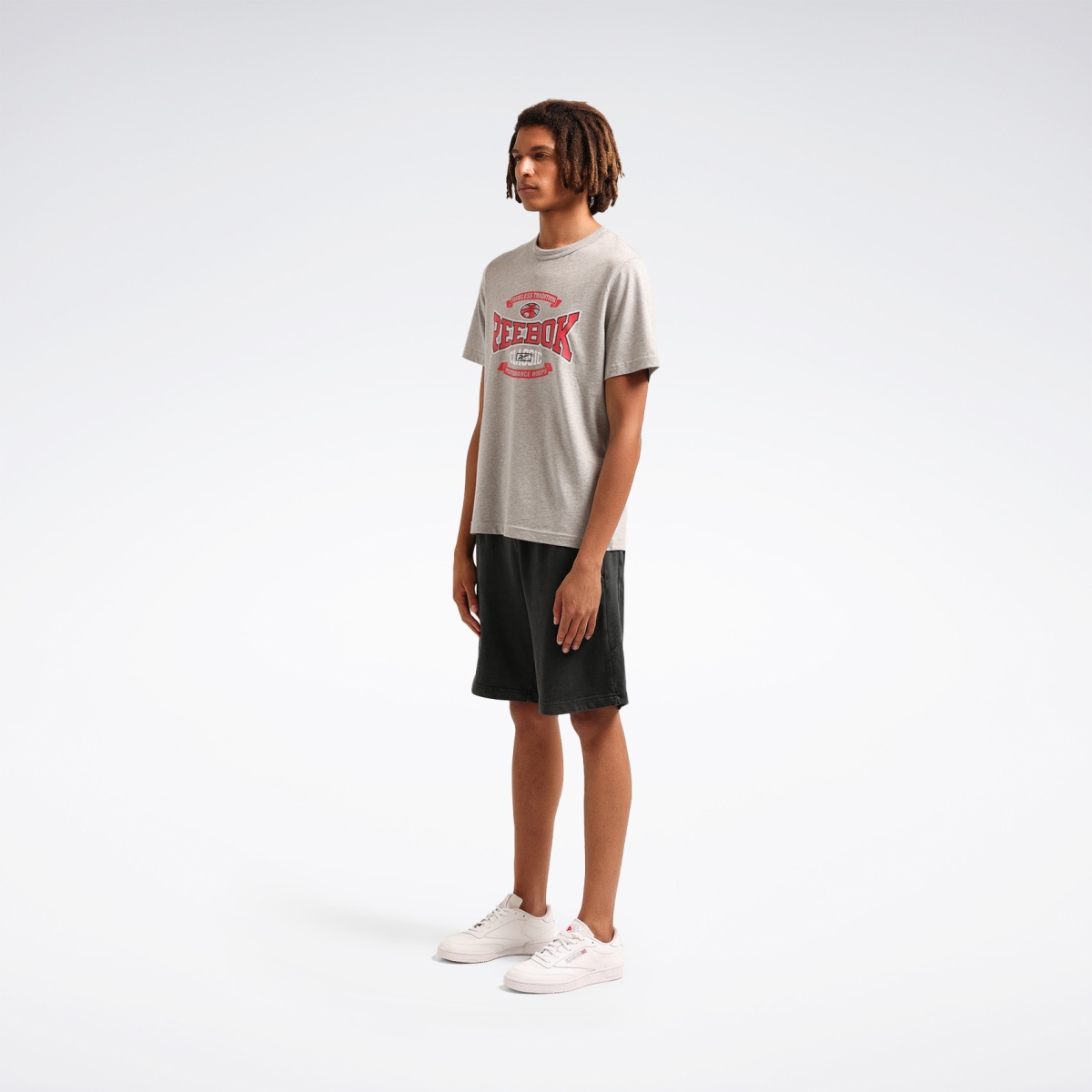 Reebok GS HS TRADITION TEE Gri Erkek Kısa Kol T-Shirt