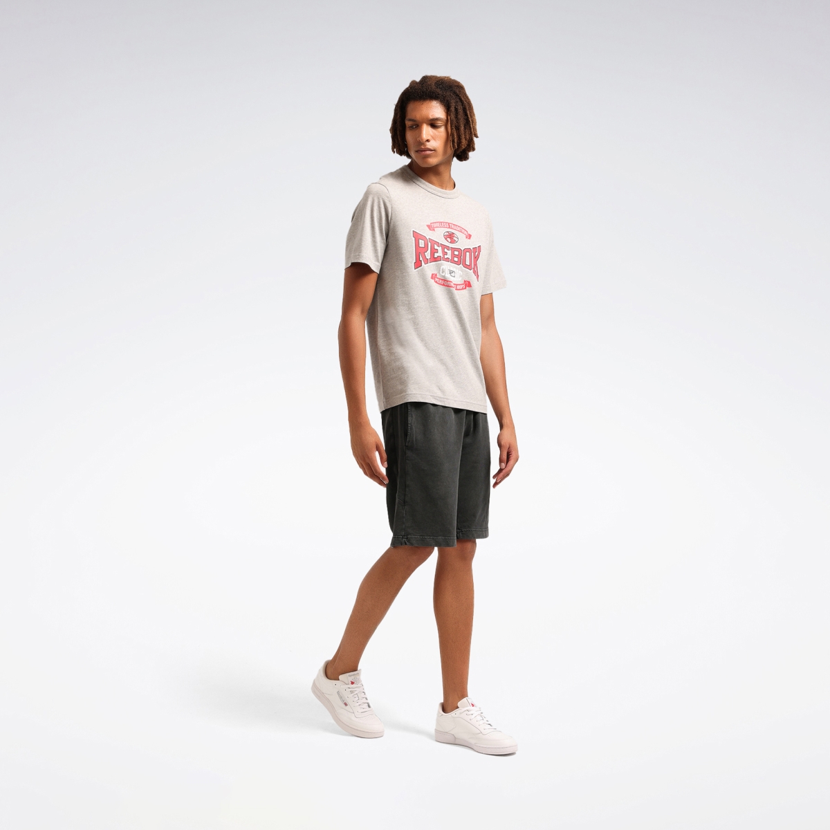 Reebok GS HS TRADITION TEE Gri Erkek Kısa Kol T-Shirt