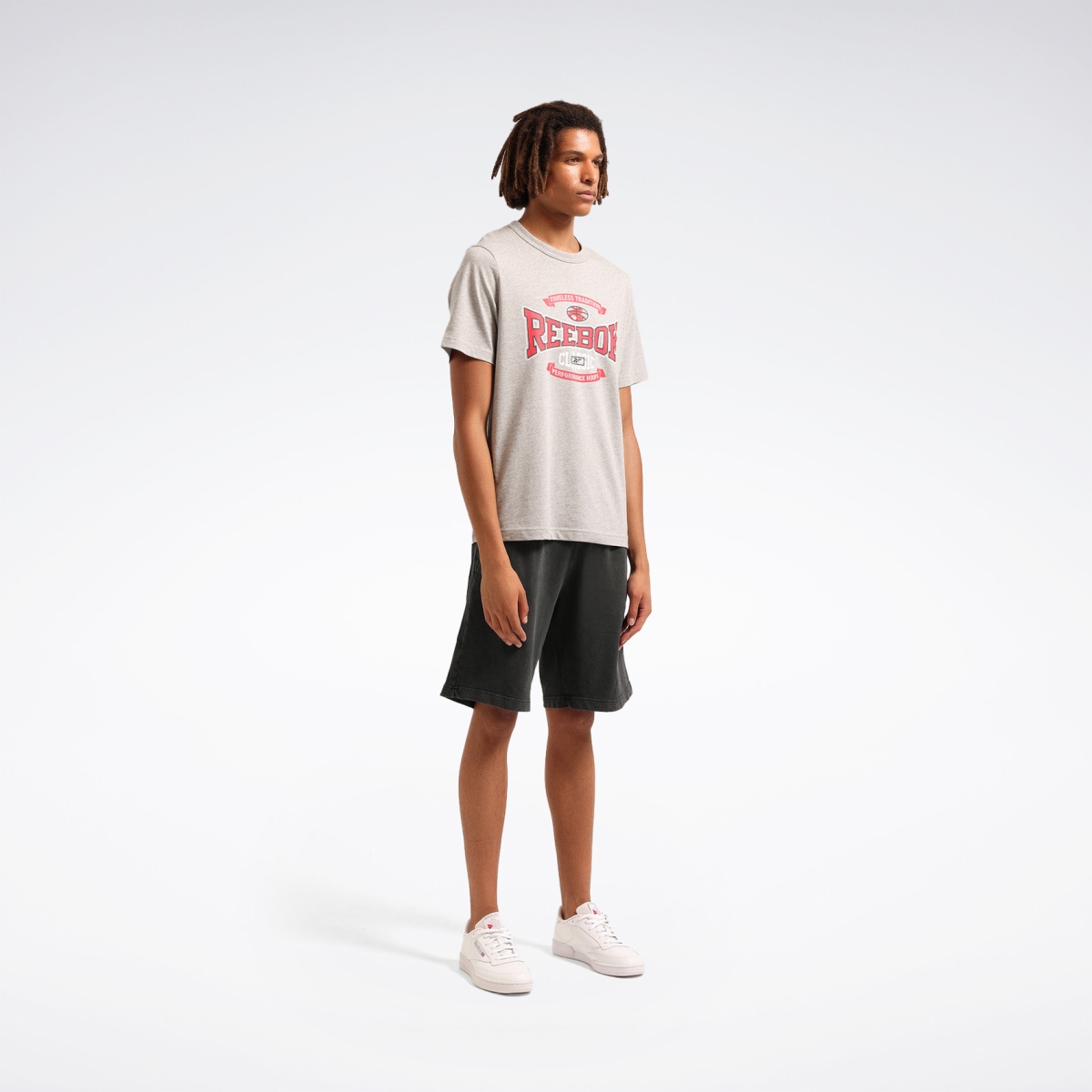 Reebok GS HS TRADITION TEE Gri Erkek Kısa Kol T-Shirt
