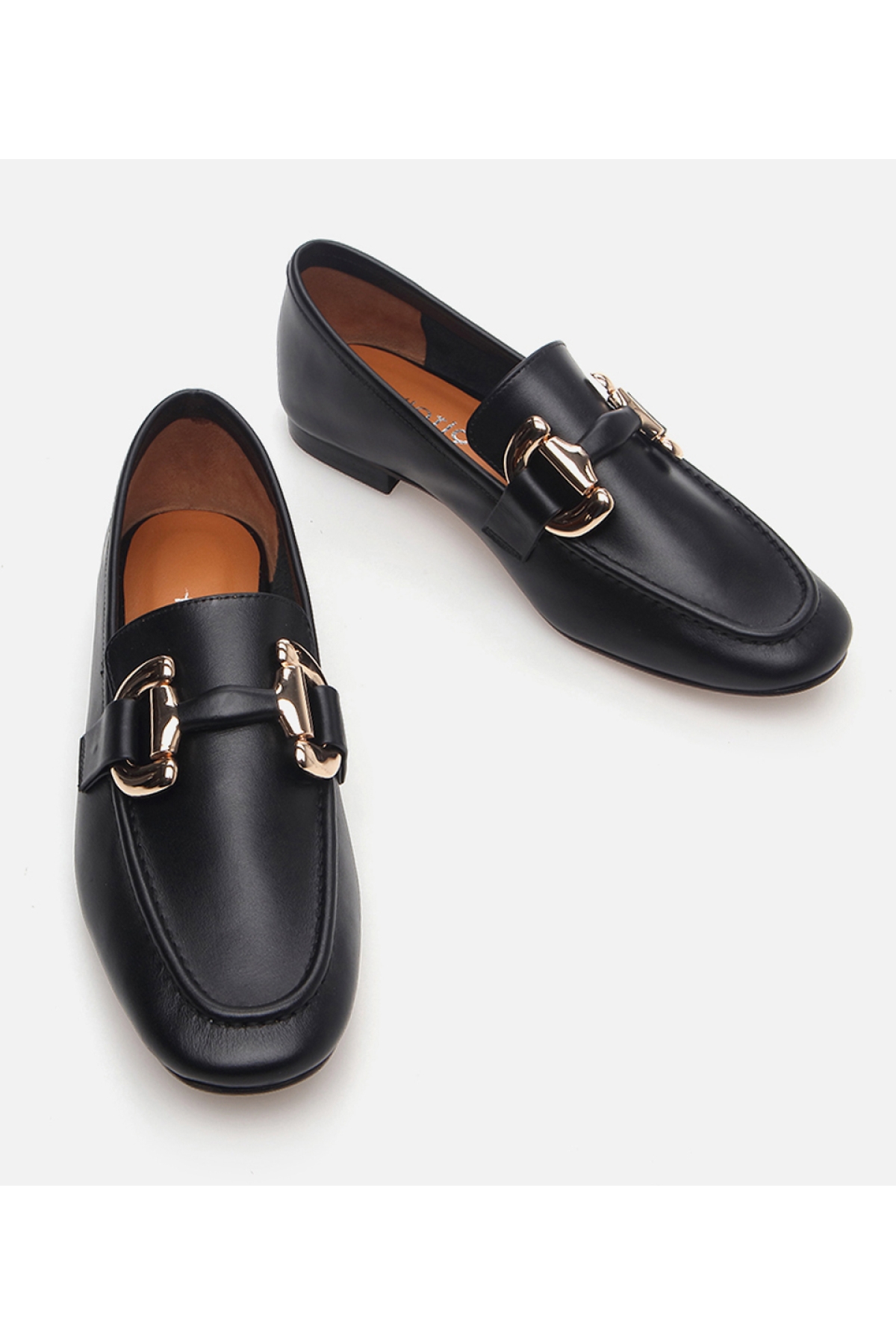 Kadın Deri Siyah Loafer - Görsel 5