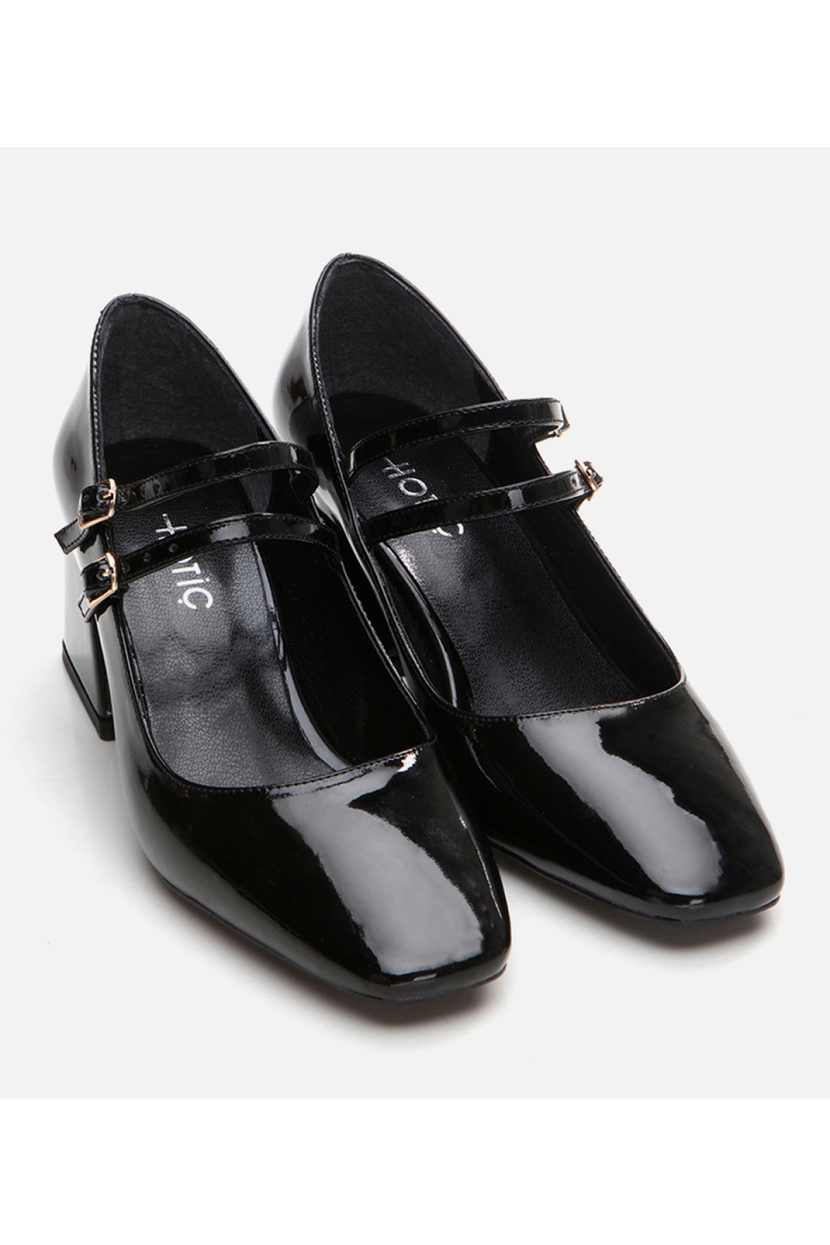 Kadın Mary Jane Siyah Kalın Topuklu Ayakkabı - Görsel 3