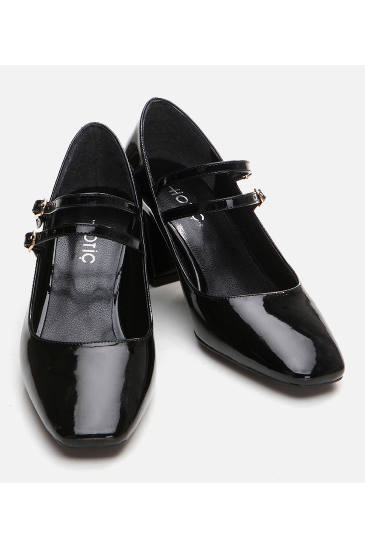 Kadın Mary Jane Siyah Kalın Topuklu Ayakkabı - Görsel 4