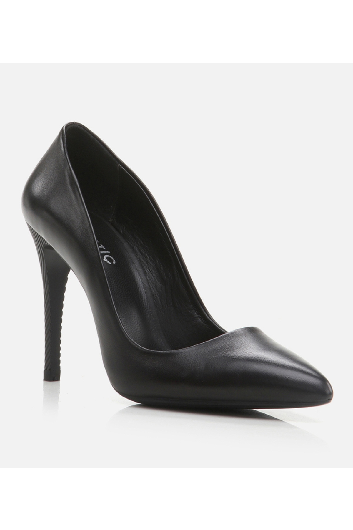 Kadın Deri Siyah Stiletto - Görsel 3