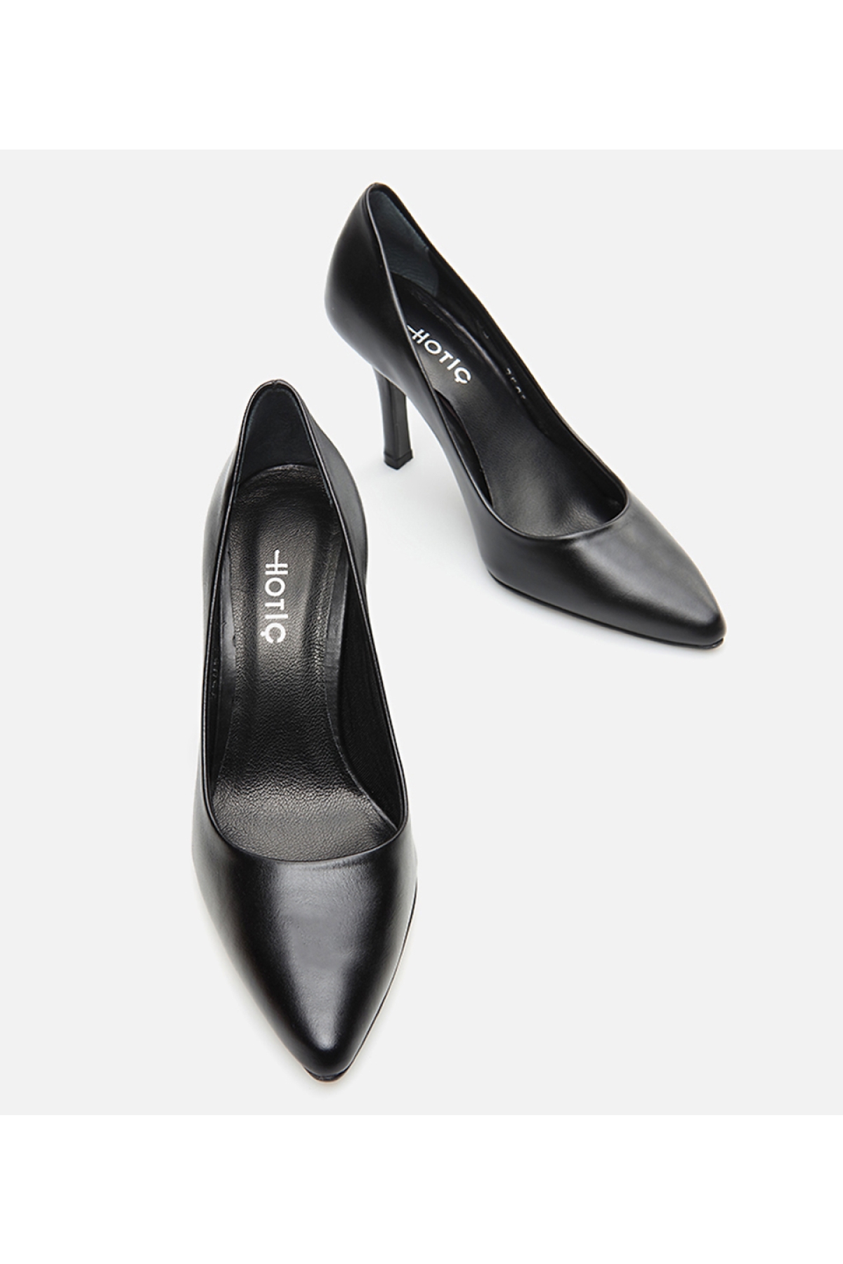 Kadın Deri Siyah Stiletto - Görsel 4