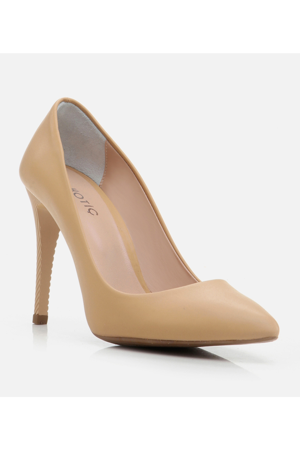 Kadın Deri Bej Stiletto - Görsel 3