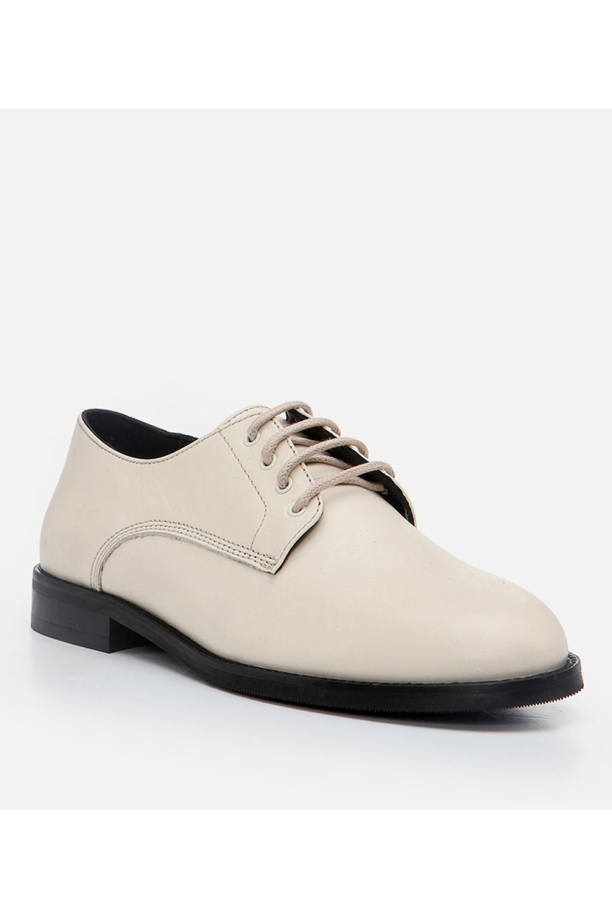 Kadın Deri Bej Oxford - Görsel 3