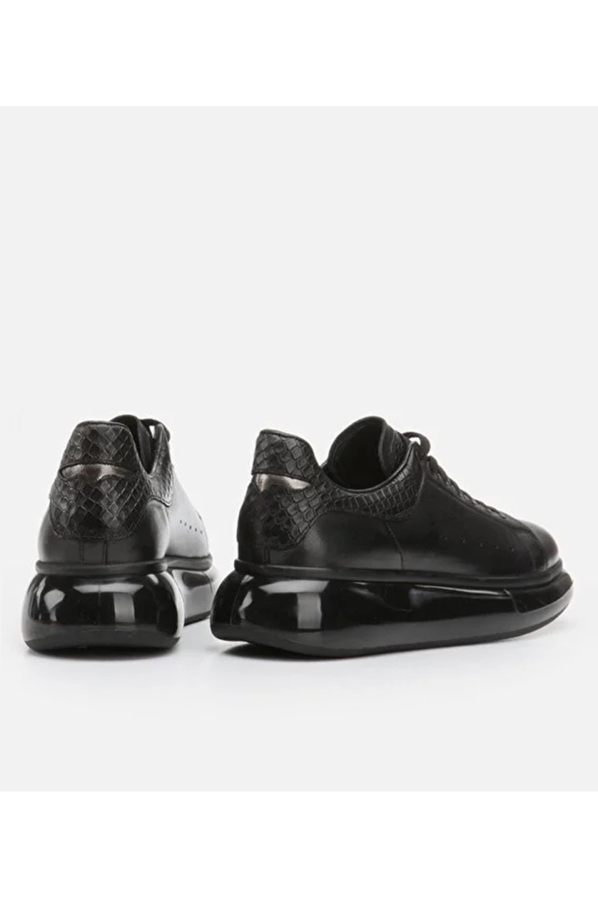 Erkek Deri Siyah Günlük Ayakkabı - Görsel 4