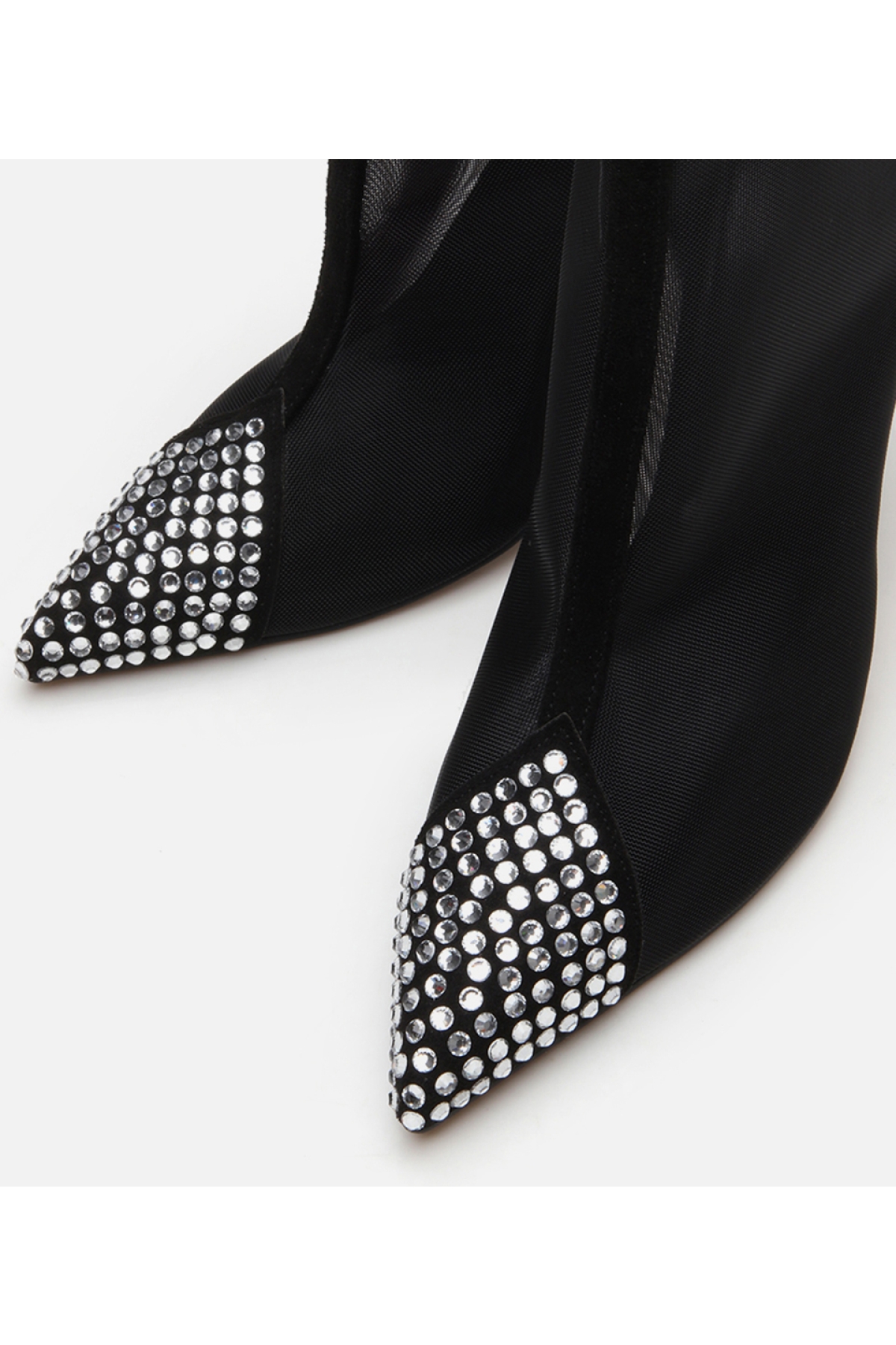 Kadın Siyah Tül/Taş Detaylı Topuklu Bot - Görsel 5