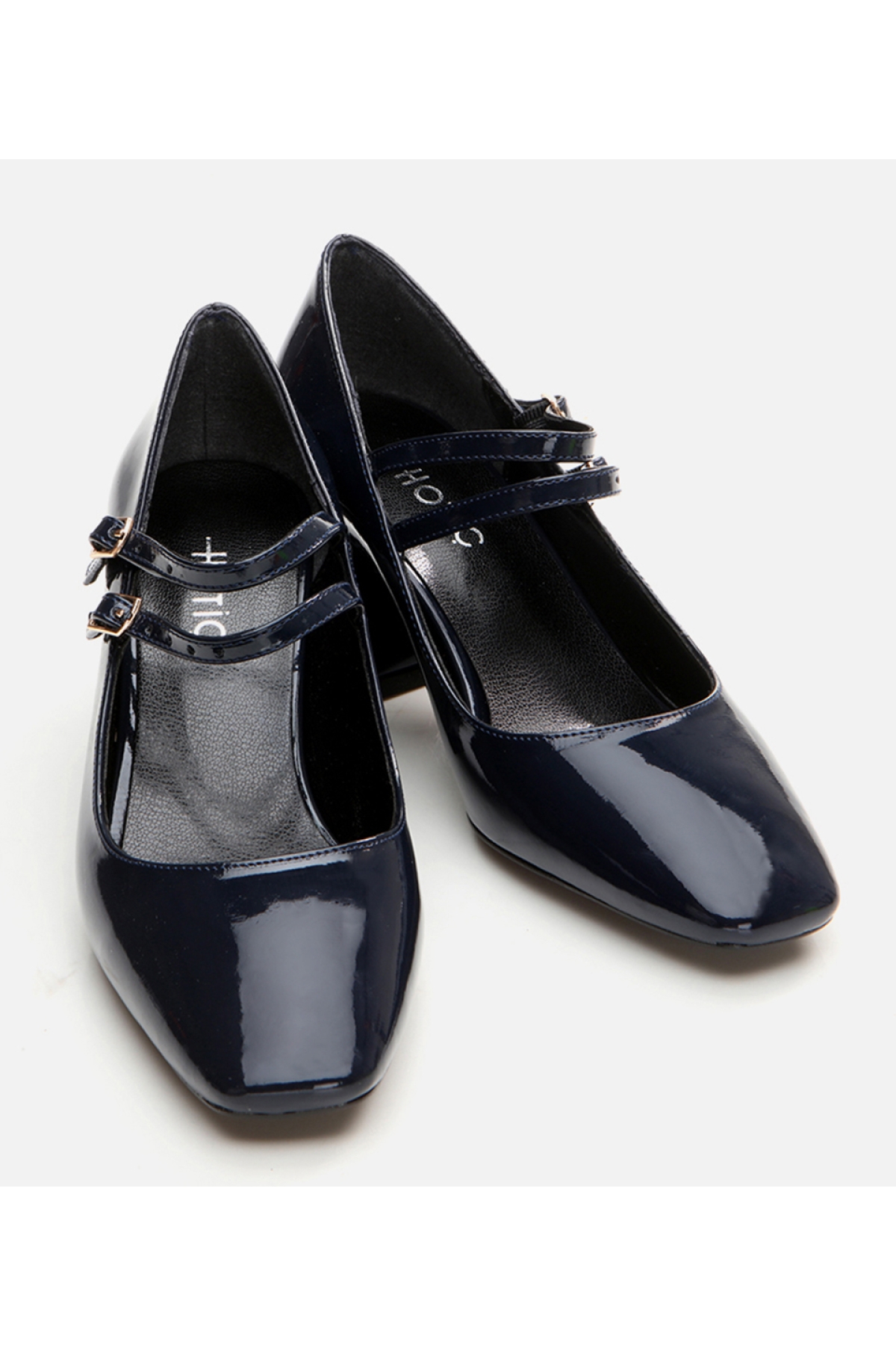 Kadın Mary Jane Lacivert Kalın Topuklu Ayakkabı - Görsel 4