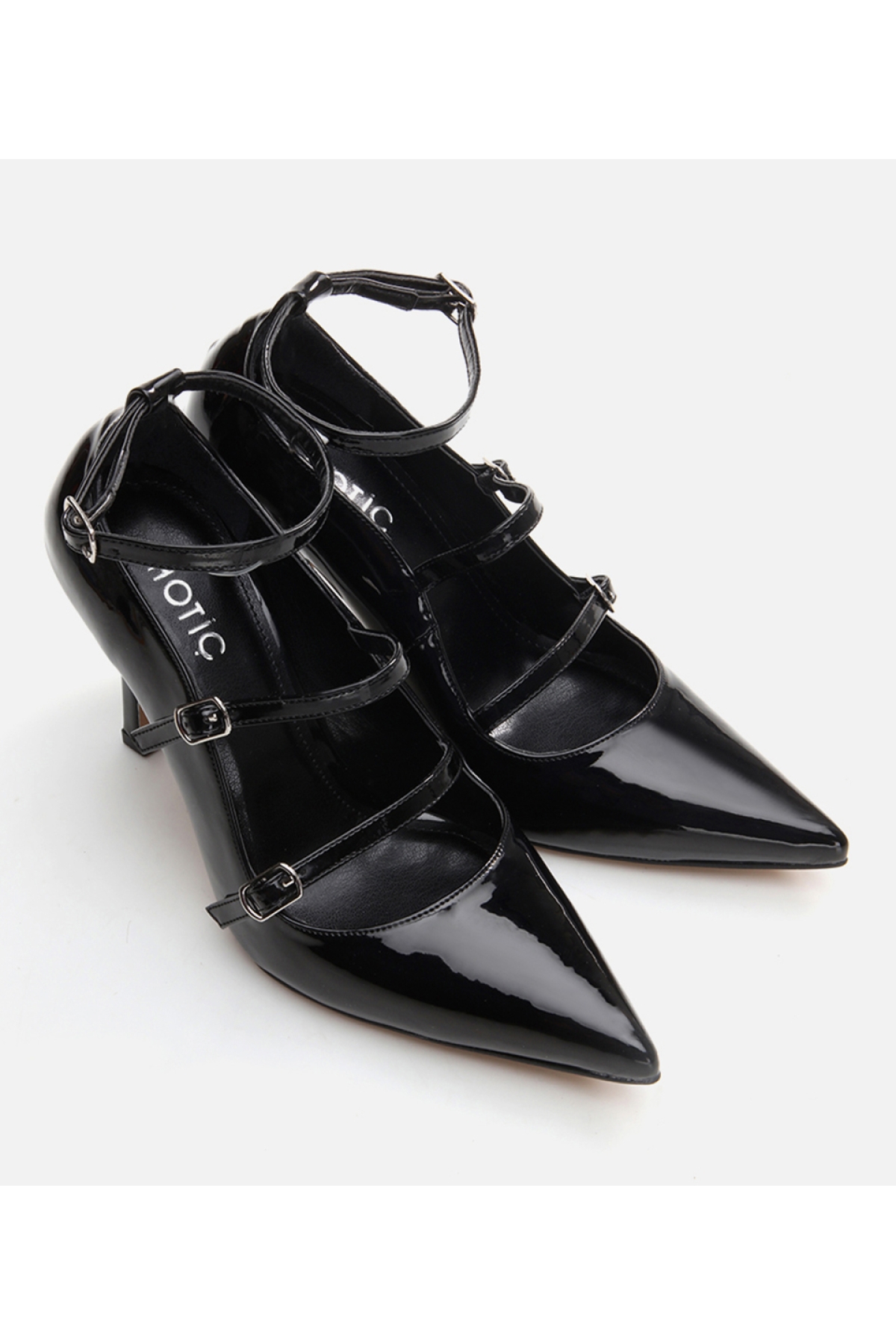 Kadın Mary Jane Siyah Stiletto - Görsel 3