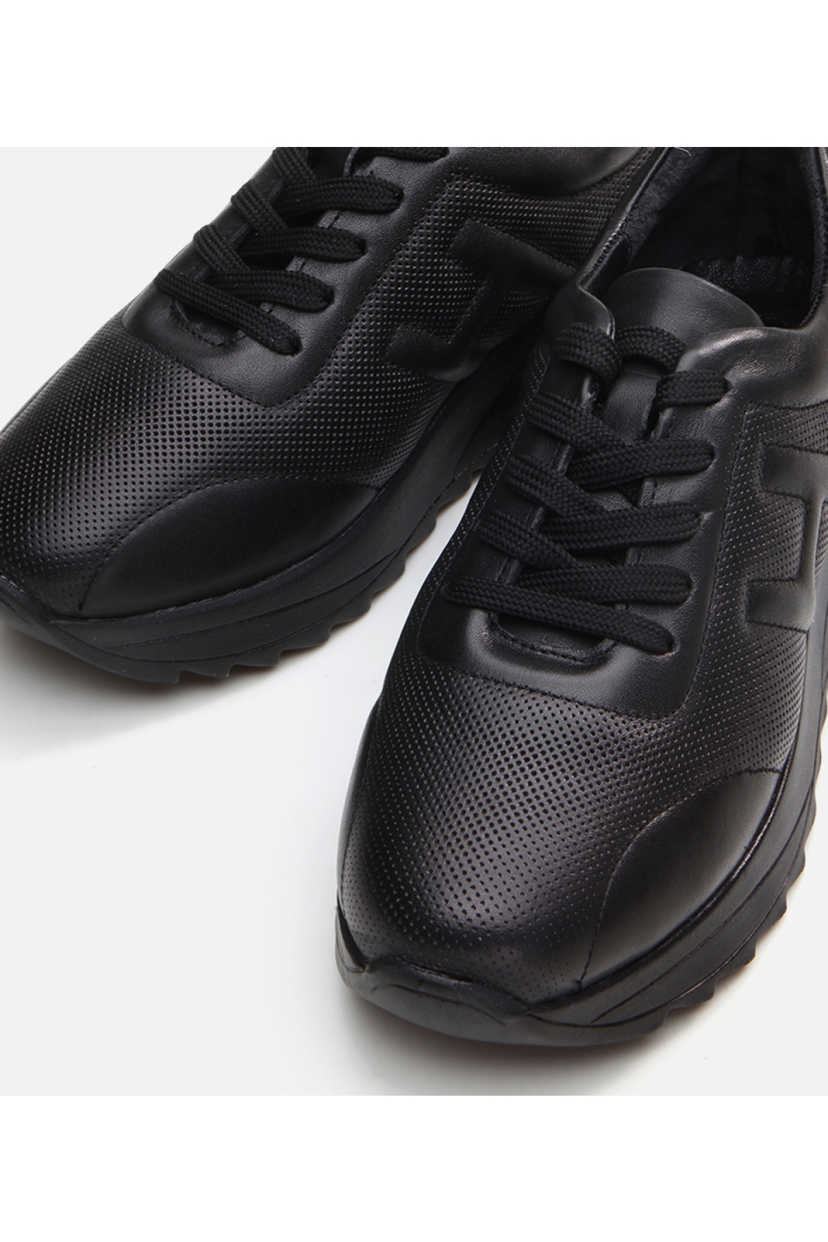 Kadın Deri Siyah Spor Ayakkabı - Görsel 5