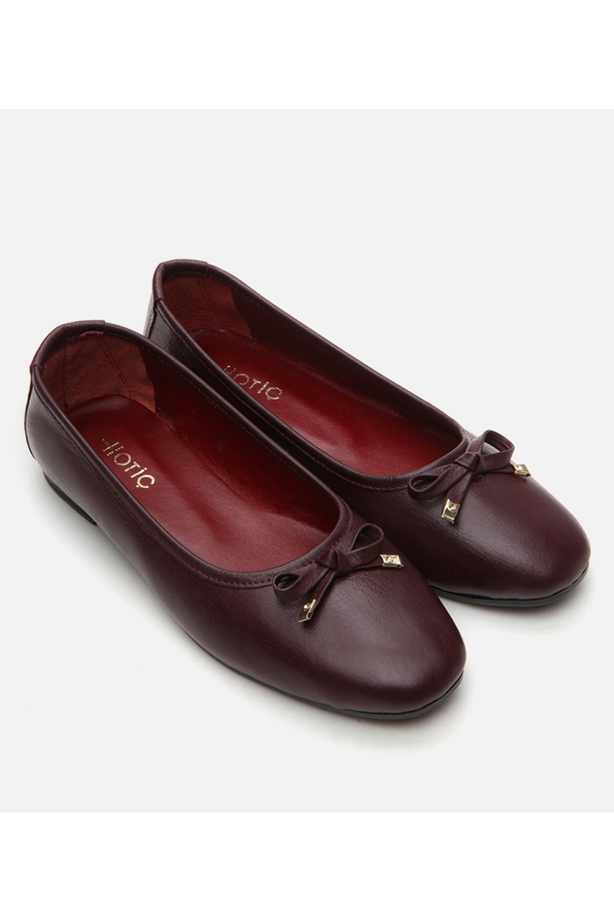 Kadın Deri Bordo Babet - Görsel 3