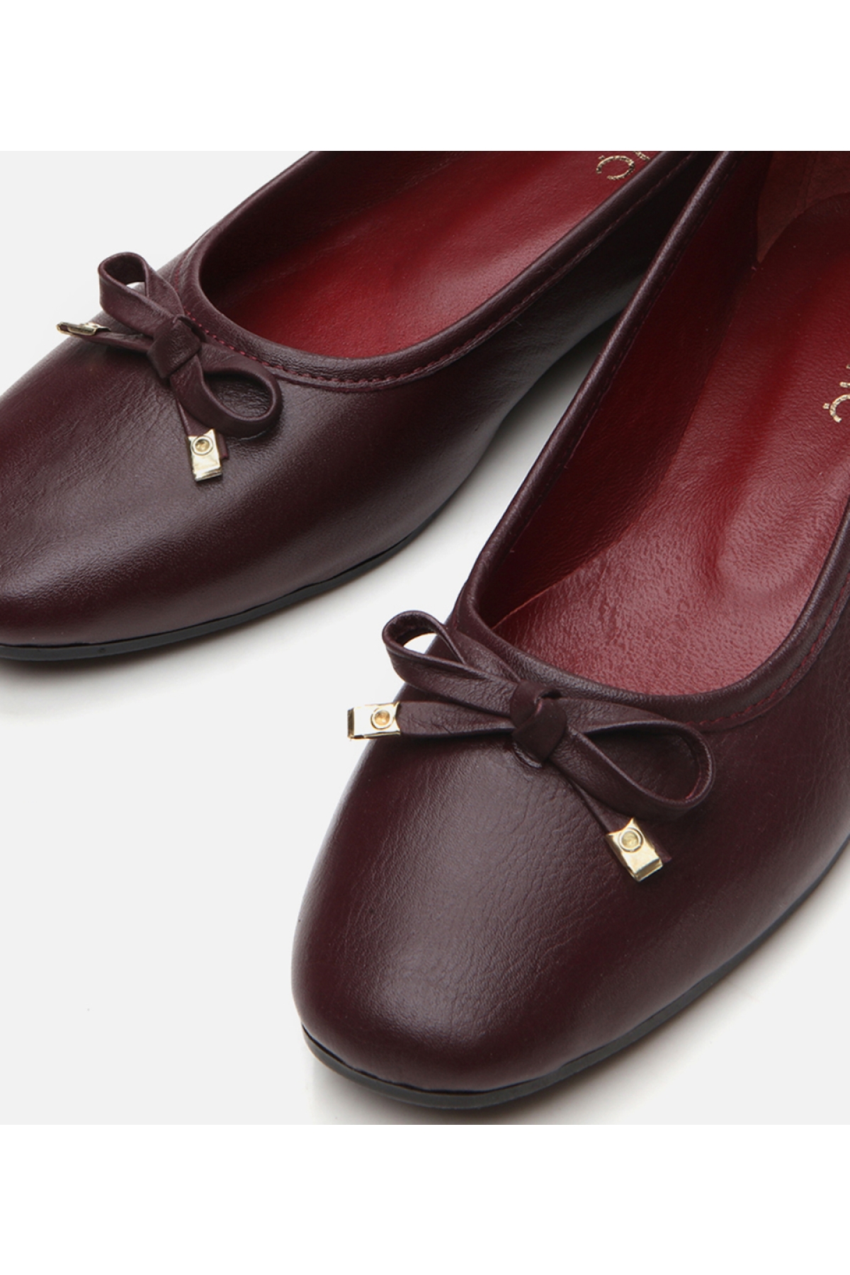 Kadın Deri Bordo Babet - Görsel 4