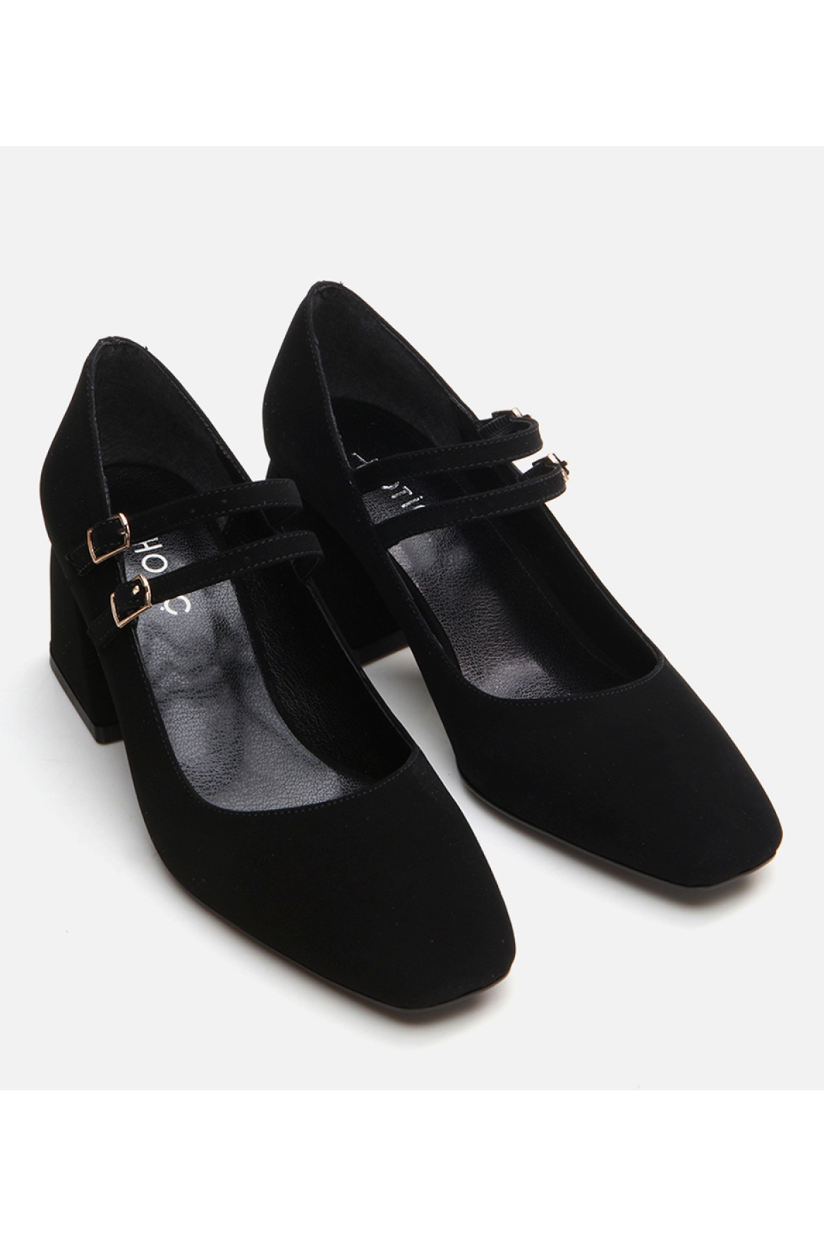 Kadın Mary Jane Siyah Kalın Topuklu Ayakkabı - Görsel 3