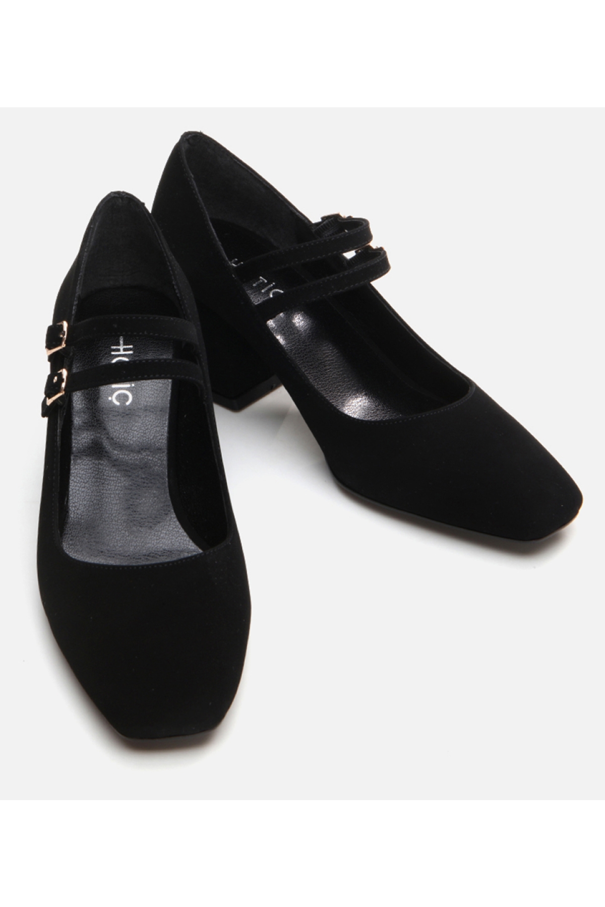 Kadın Mary Jane Siyah Kalın Topuklu Ayakkabı - Görsel 4