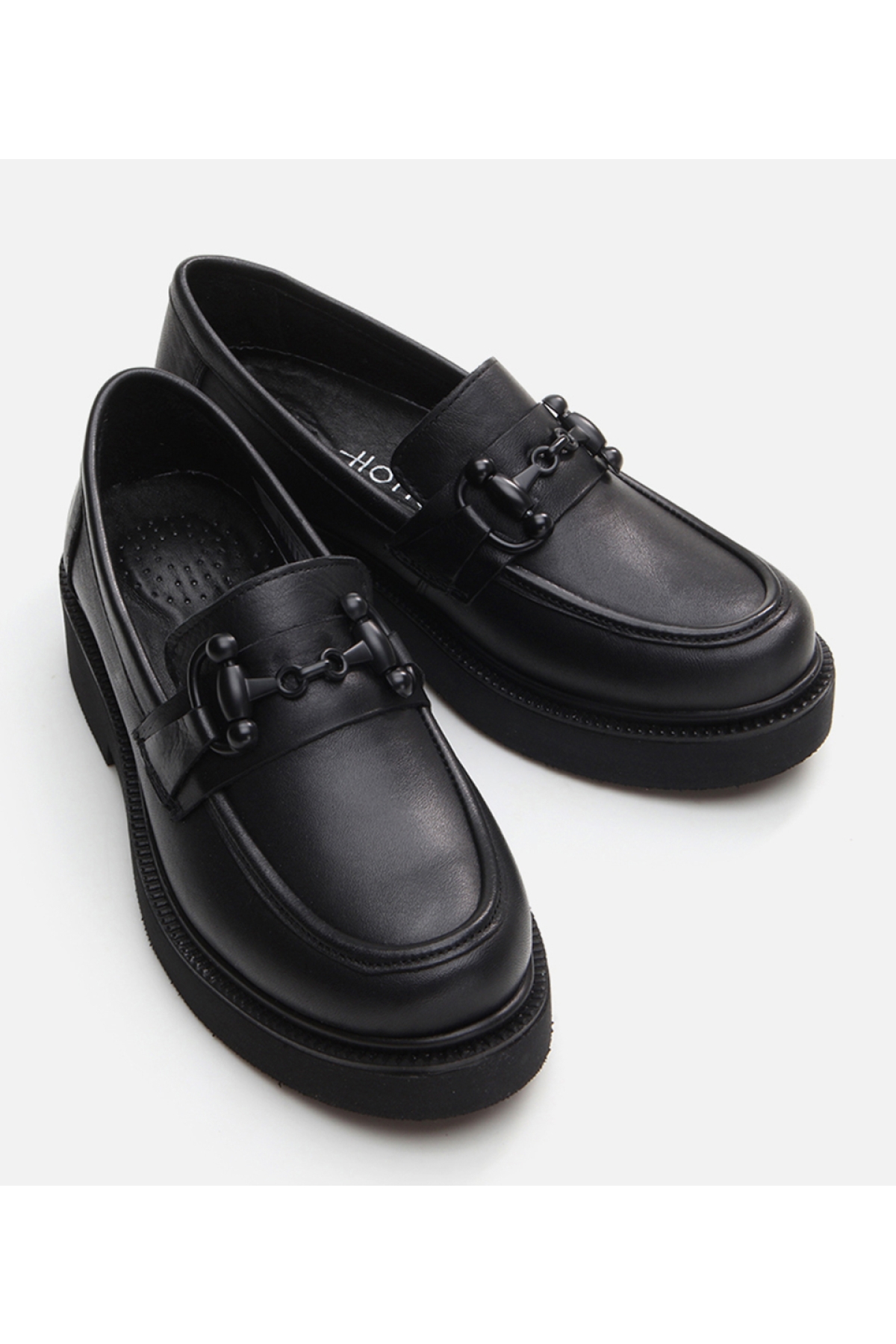 Kadın Deri Siyah Loafer - Görsel 4