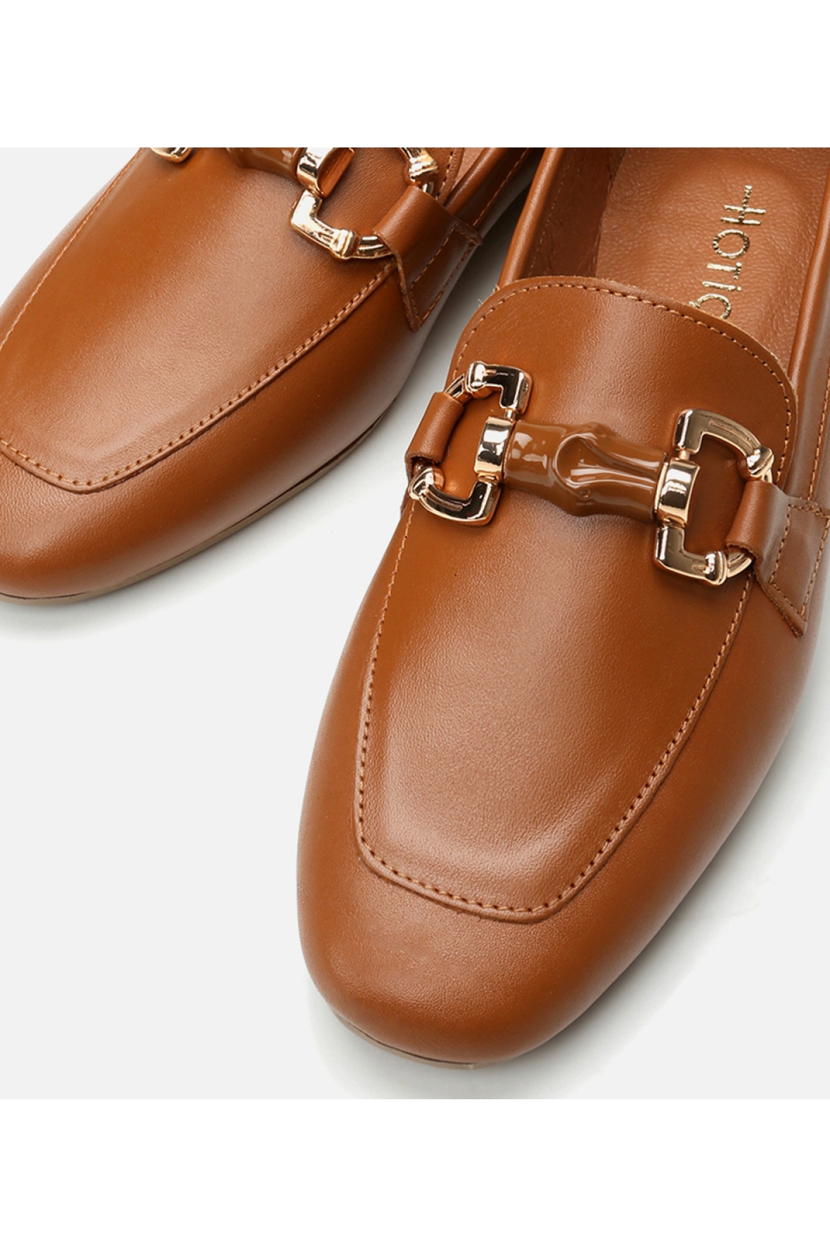 Kadın Deri Taba Loafer - Görsel 4