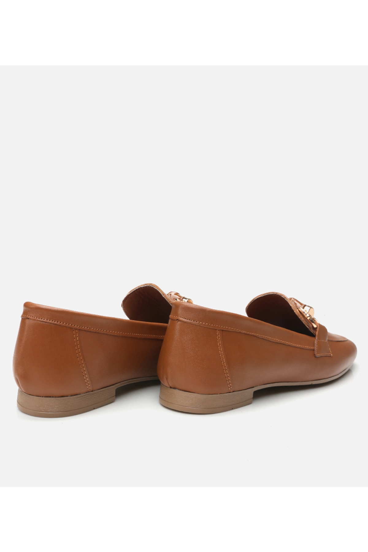 Kadın Deri Taba Loafer - Görsel 5