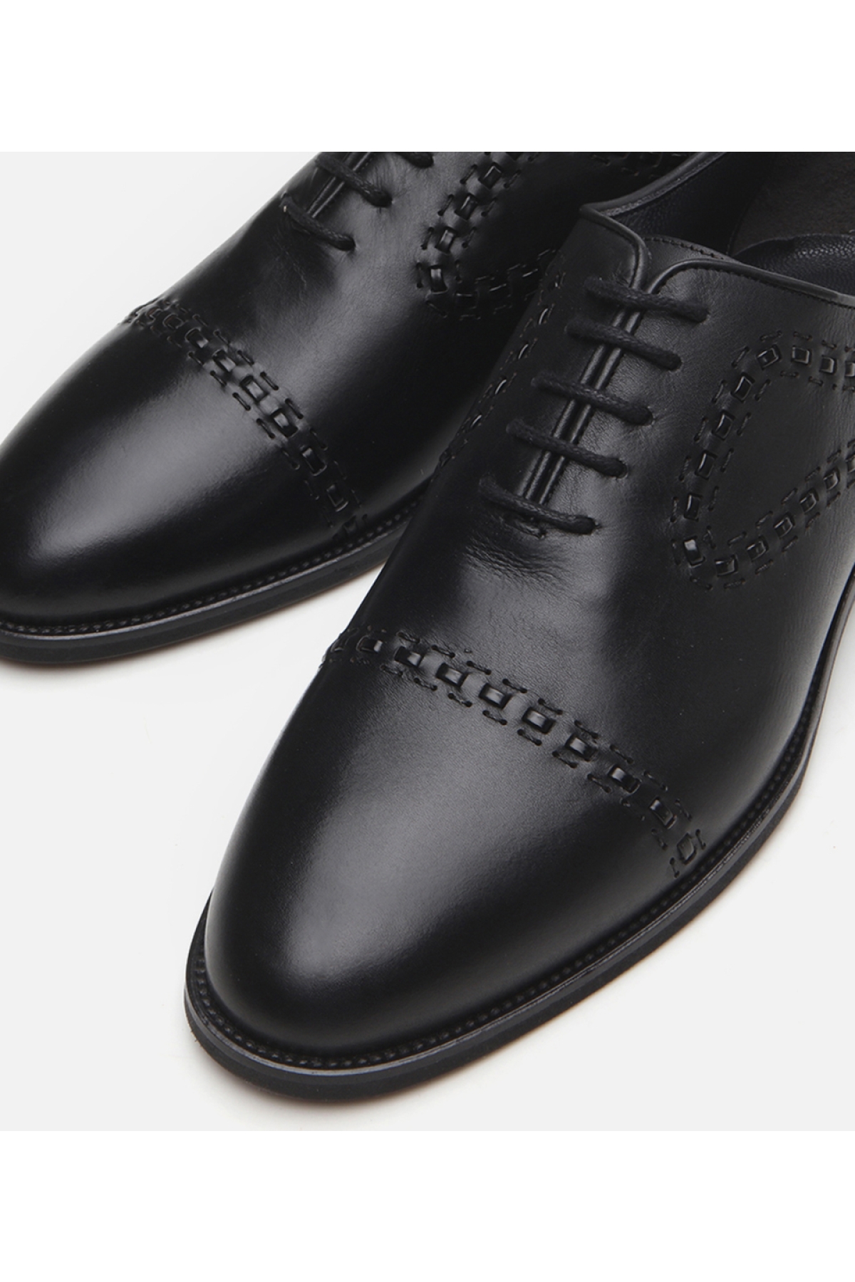 Erkek Deri Siyah Klasik Ayakkabı - Görsel 5