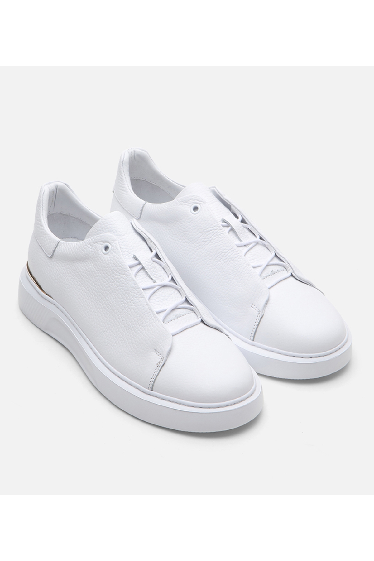 Erkek Deri Beyaz Günlük Ayakkabı - Görsel 3