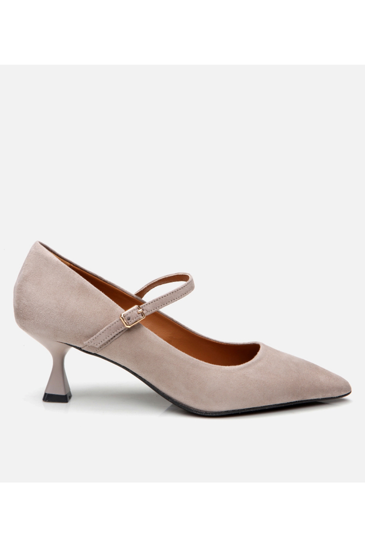 Kadın Deri Mary Jane Vizon Stiletto - Görsel 2