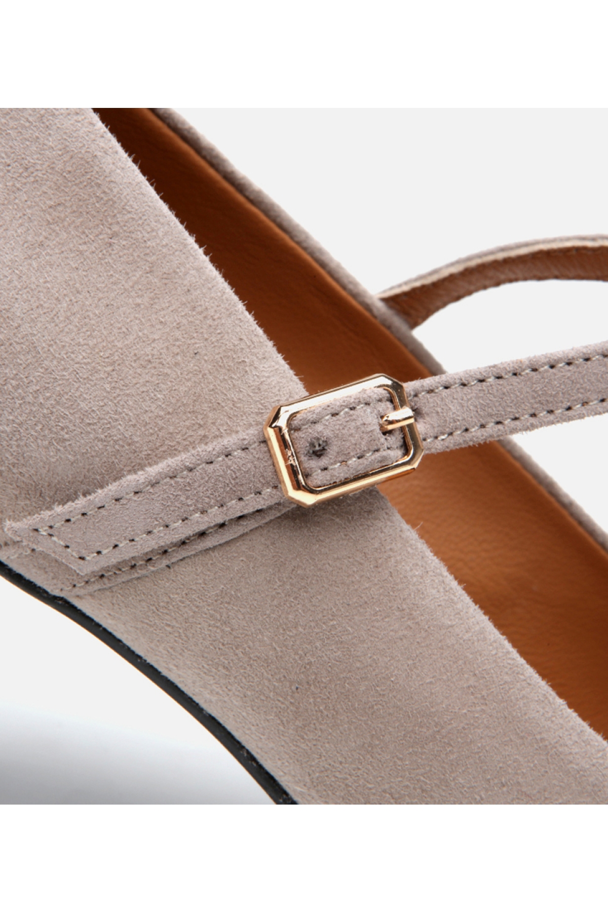 Kadın Deri Mary Jane Vizon Stiletto - Görsel 4