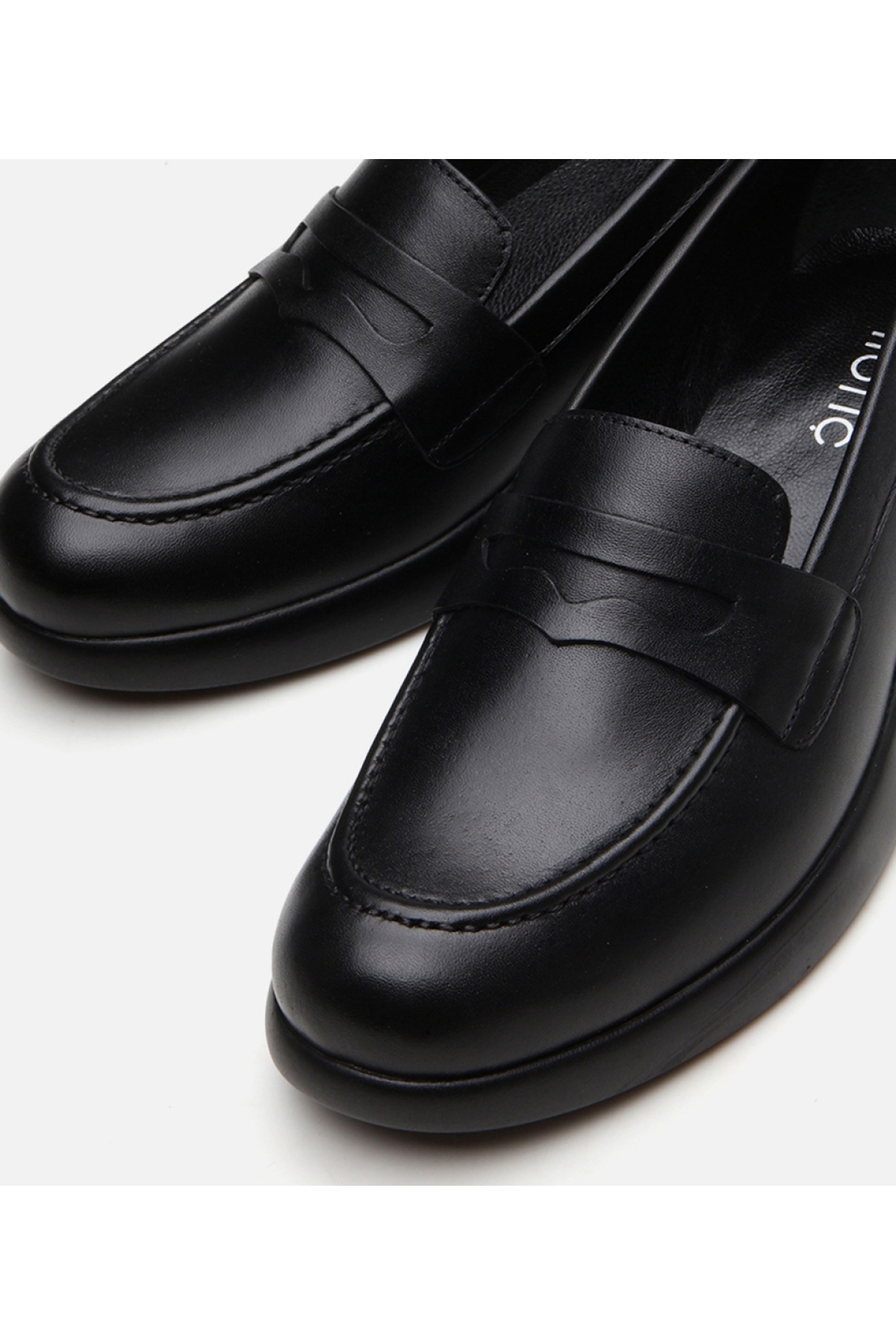 Kadın Deri Siyah Loafer - Görsel 5