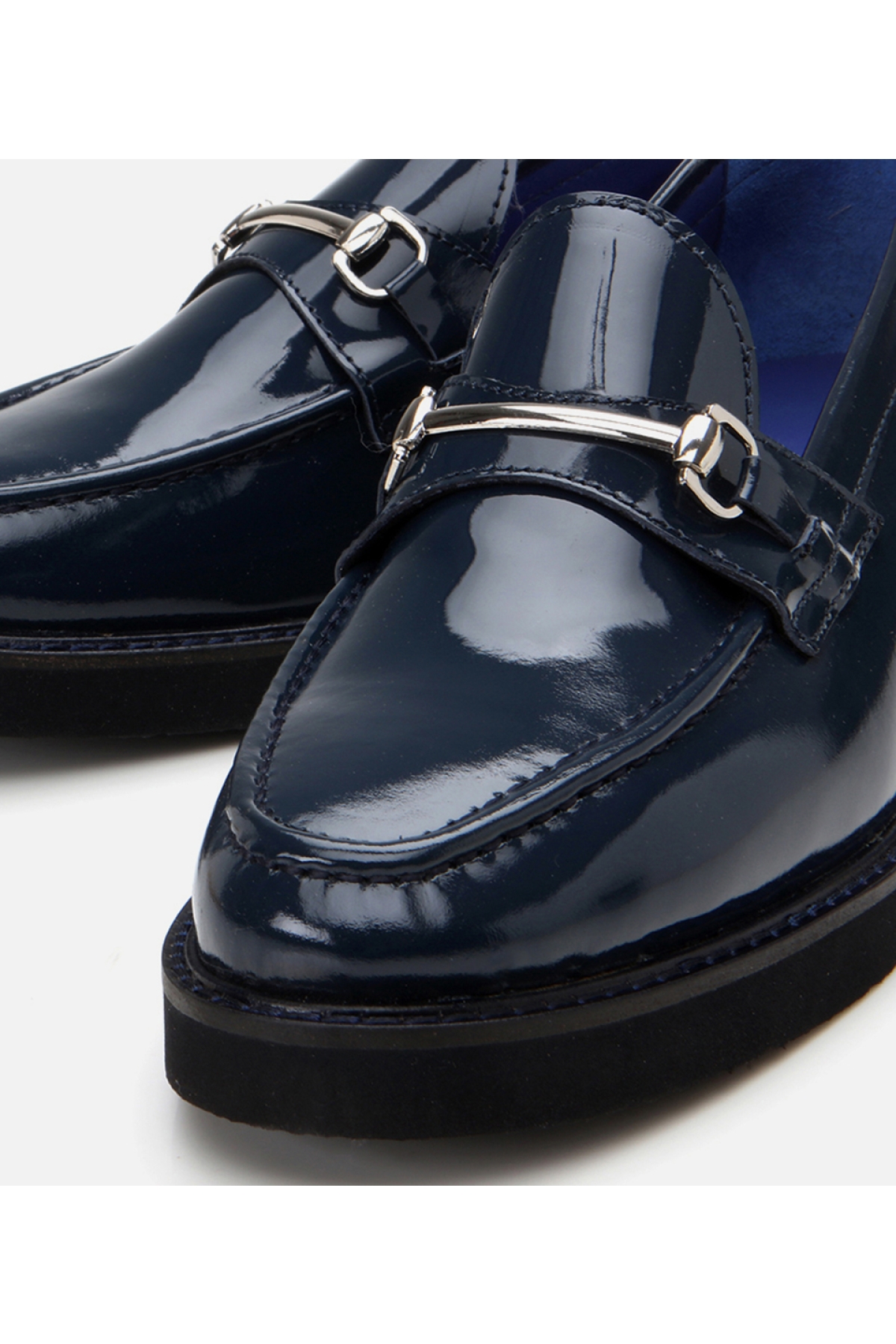 Kadın Deri Lacivert Loafer - Görsel 4