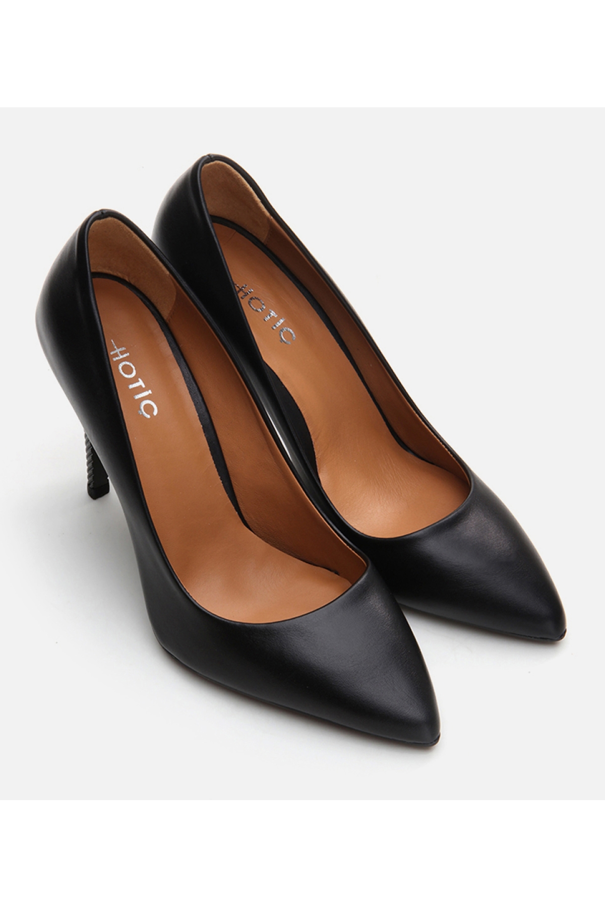 Kadın Deri Siyah Stiletto - Görsel 3