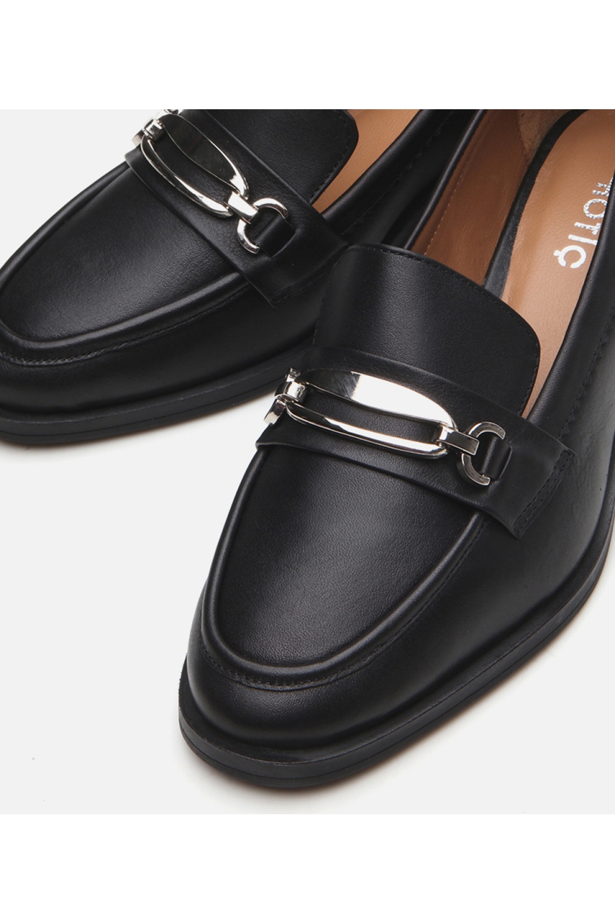 Kadın Deri Siyah Loafer - Görsel 5