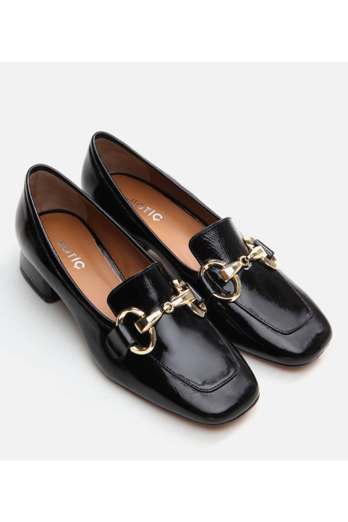 Kadın Rugan Deri Siyah Tokalı Loafer - Görsel 3