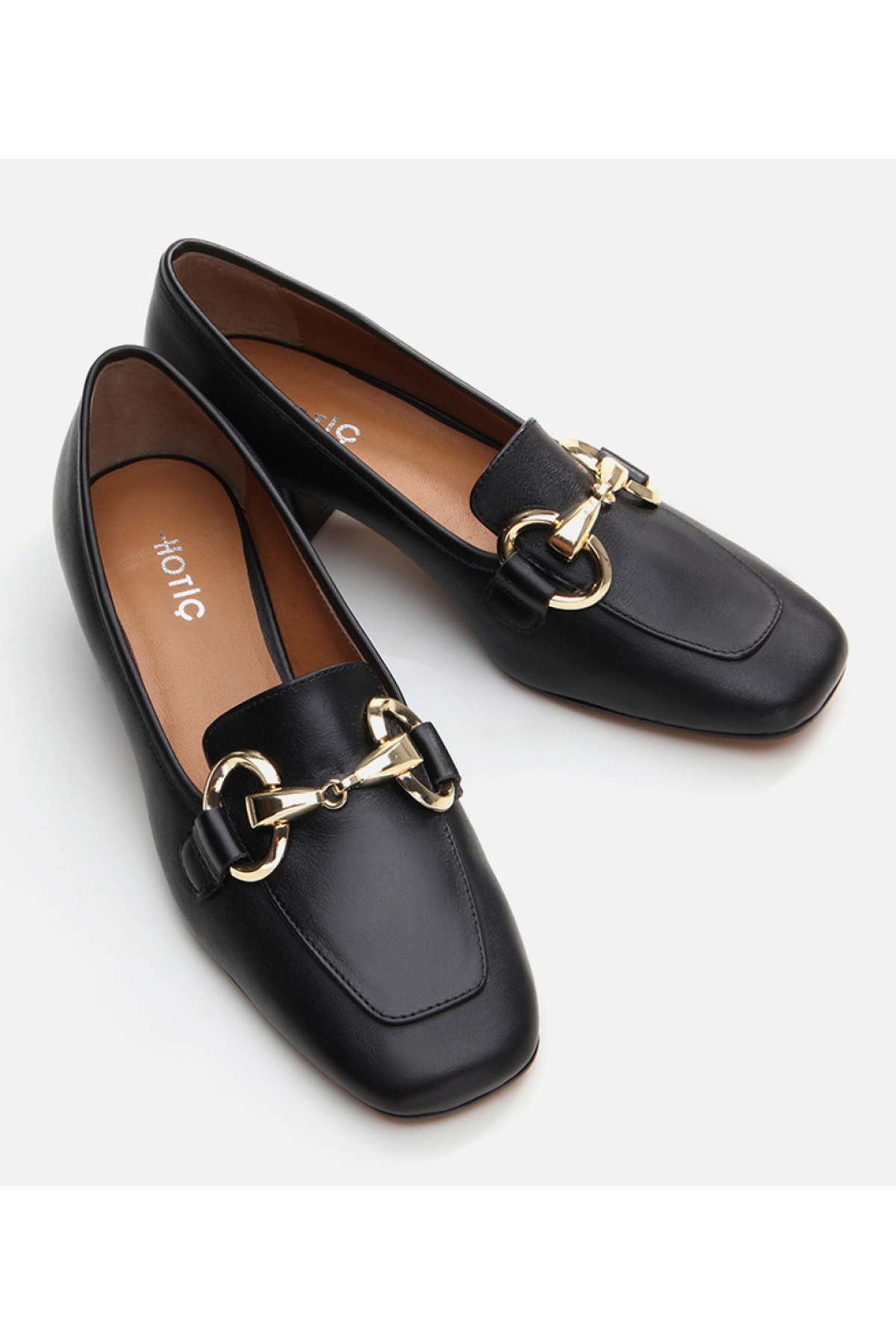 Kadın Deri Siyah Tokalı Loafer - Görsel 4