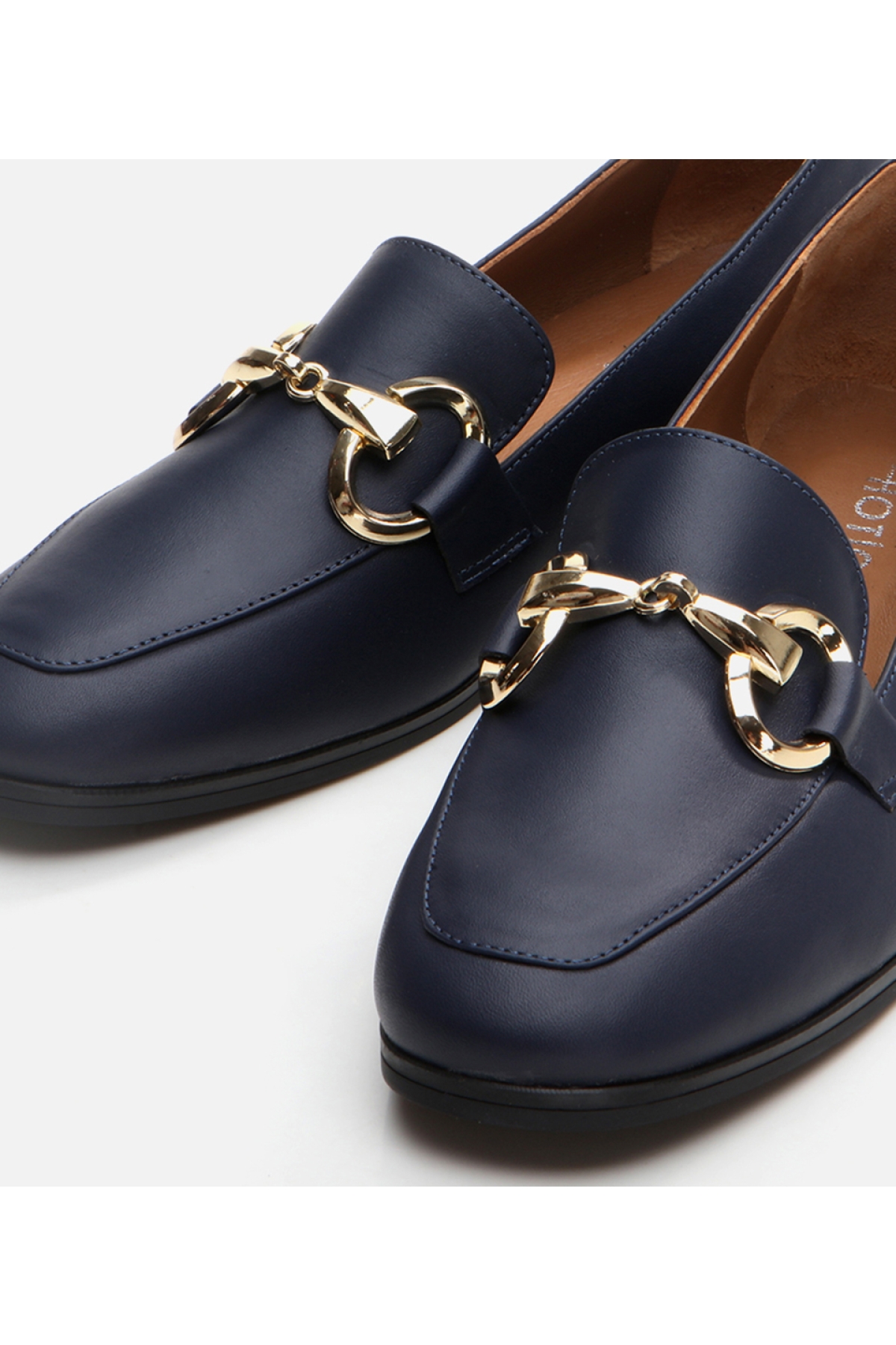 Kadın Deri Lacivert Loafer - Görsel 5